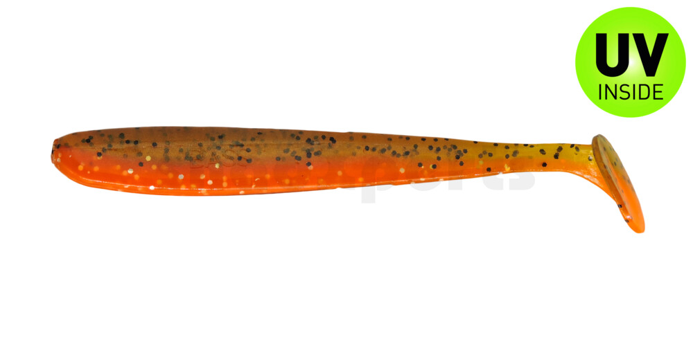 003413B068 Bass Shad 4,5“ (ca. 13 cm) orange-Glitter / olivebraun-Glitter