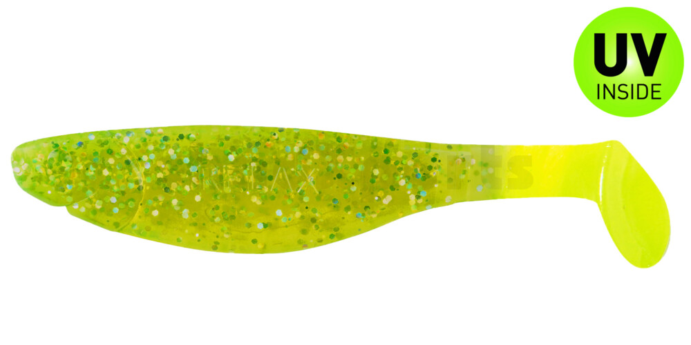 000212066FT Kopyto-River 4" (ca. 11,0 cm) grün(chartreuse)-glitter / fire tail