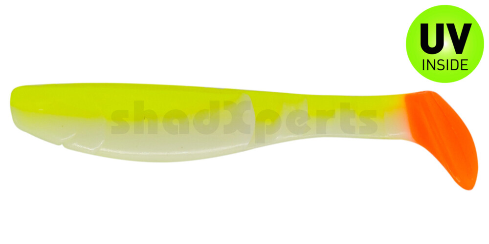 000211B005OT Kopyto-Classic 4" (ca. 11,0 cm) reinweiss / fluogelb / orange tail