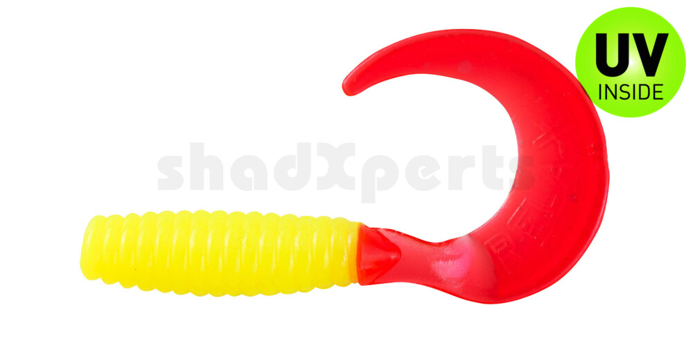 000635097 Twister 1" regulär (ca. 3,5 cm) fluogelb / red tail