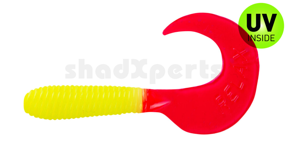 000606097 Twister 2,5" regulär (ca. 6,0 cm) fluogelb / red tail