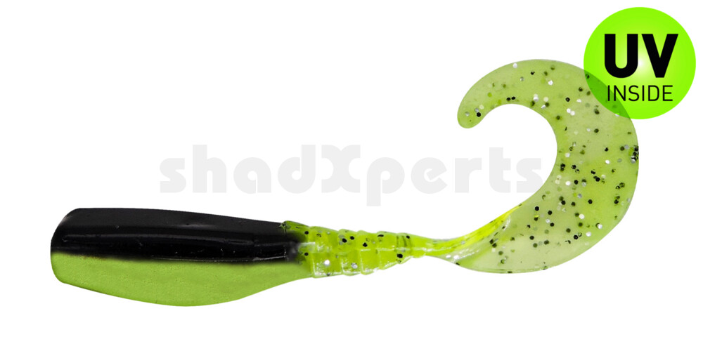 004405004 Curly Tail Crappie Minnow 2"  (ca. 5 cm) Chartreuse Shad