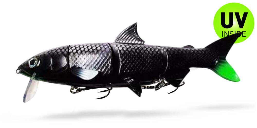 HYRO25BA RenkyOne - Hybrid Fishing Lure 10" (ca. 25 cm) slow sinking Black Apple