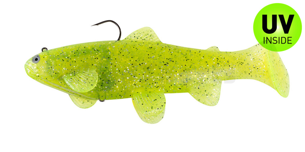 SBT2566 Castaic Swim Bait Trout 2.0 - 10" (25cm) Fast sinking chartreuse pepper glitter