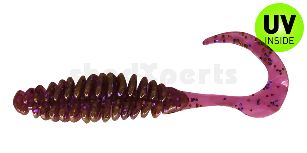 000610303 crawfish-violett-electric blue-Glitter Turbotwister 3“ (ca. 10 cm)