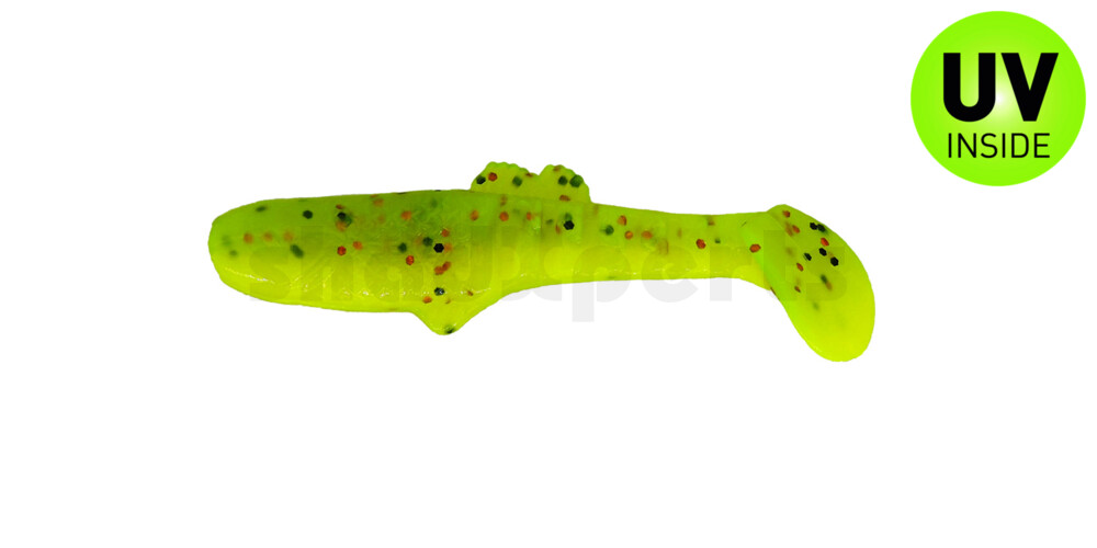 005007B002 Montana 2,5" (ca. 7cm) fluogelb  / grün-Glitter