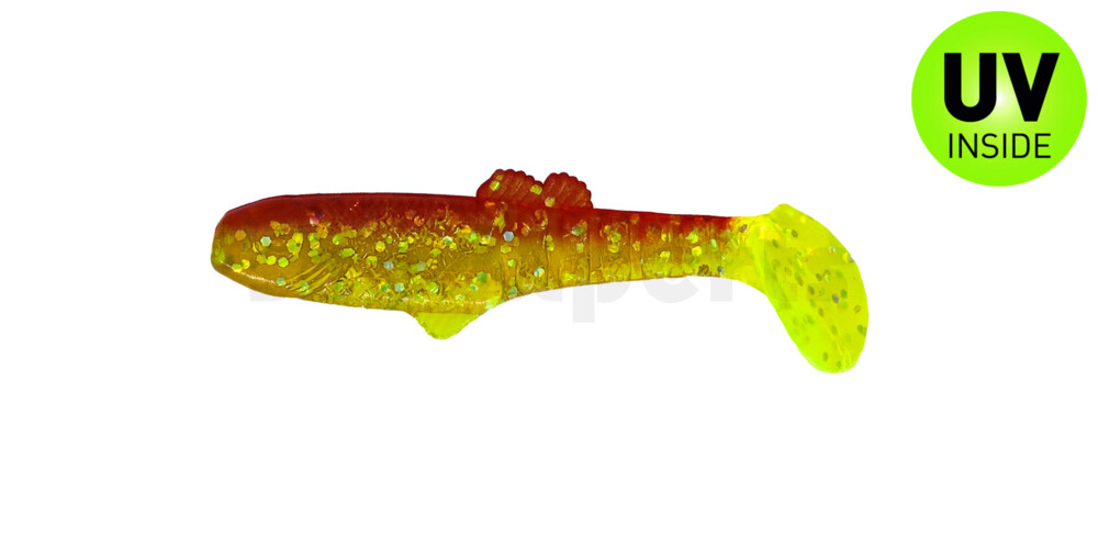 005007068 Montana 2,5" (ca. 7cm) grün(chartreuse)-Glitter / rot