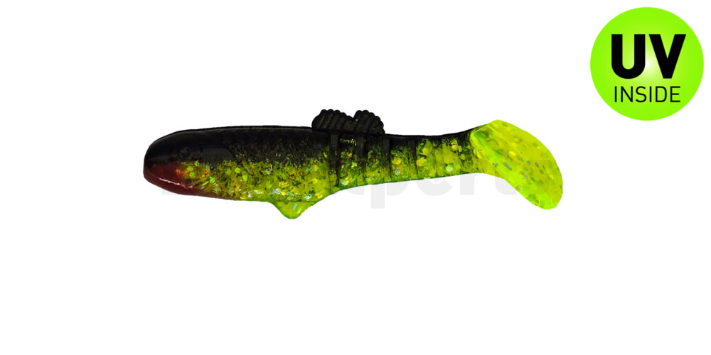 005007067 Montana 2,5" (ca. 7cm) grün(chartreuse)-Glitter / schwarz