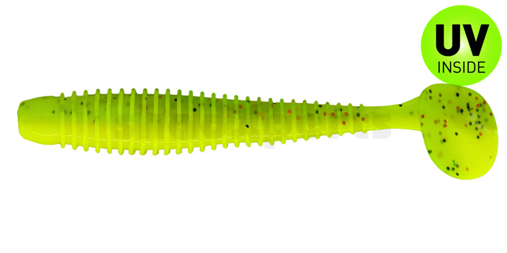 004013B002 Texas 5" (ca. 13 cm) fluogelb  / grün-Glitter