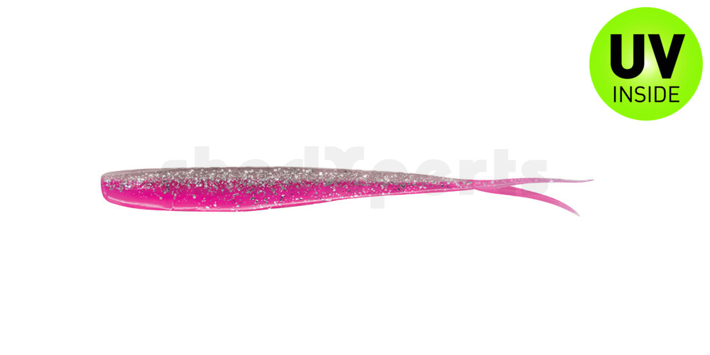005107B300 Oklahoma 2,75" (ca. 7,5 cm) bubblegum / klar silber Glitter